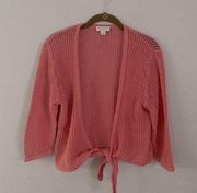 Pink Open Knit Sweater Wrap Balletcore