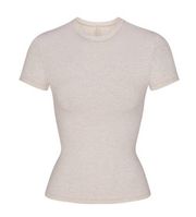 SKIMS Cotton Jersey T-Shirt in Heather Oatmeal limited edition NWT