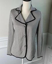 Misook textured  button front knit blazer size XS