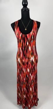 Maxi Dress Sleeveless Large Multicolor