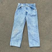 Levi’s Vintage 80s  505 student fit acid wash jeans