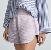 Everlane | The Organic Cotton Quilted Lounge Short in Heathered Orchid