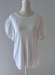 1. State Puff Sleeve Tee in white size Large