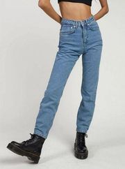 The Ragged Priest Mom High-Rise Rigid Jeans Light Blue Wash Women's Size 28