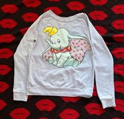 Disney Dumbo Purple Long Sleeve Pullover Shirt S-M