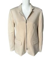 T Tahari Tan Women’s Blazer Zip Front Sz 6