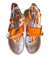 Universal Threads Universal Thread Cognac Strappy Sandals Size 10 ~