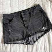 Wild Fable Highway Rise Mom Shorts Black Cutoff Denim‎ Size 18