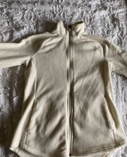 Women’s White  Fleece Zip Up