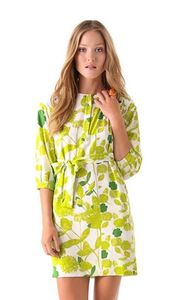 Julieta Mini Dress in Sketch Garden Lime