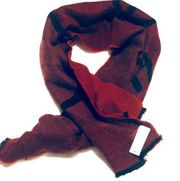 Calvin Klein Dark Red Knit Scarf Wrap