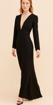 Black Long Sleeve Gown