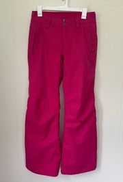 North Face Pink Ski Snow Snowboard Pants ~ Zip Closure ~ Women’s Size Small