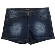 Terranova Womens Shorts Size Large 32 Blue Denim Stretch