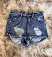 Distressed Jean Shorts