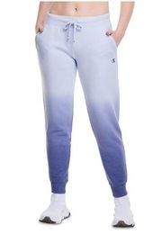 NWT Champion Boyfriend Fleece Sweatpants Dip Dyed Blue Relaxed Fit Pockets S $50