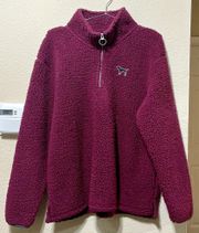 Pink Sherpa Quarter Zip Pullover