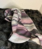 Plaid striped infinity scarf acrylic cashmink v fraas