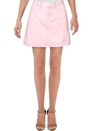 NWT BLANKNYC Women's Denim Pink Mini Skirt 