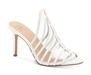 Lavel Vinyl White Mule Shoes