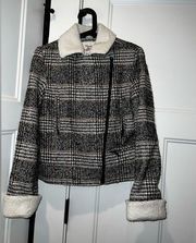 Flannel winter jacket with lining, size XS