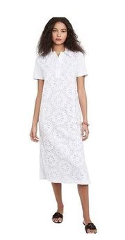 Tory Burch Lace Polo Dress White Womens Size Small