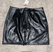 Black leather Skirt 