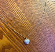 Pearl Heart Gold Necklace 