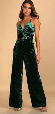 Green Velvet Jumpsuit