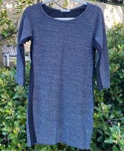 Marine Layer Heathered Gray Knit Dress w/Black Striping. Size Large. EUC!