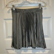 Dynamite Grey Satin Pleated Aline Skirt size P/S