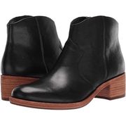 Kork-Ease Casper Black Leather Block Heel Ankle Boots Women’s Size 10M