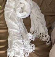 New Express Crinkly Infinity Scarf 72" white