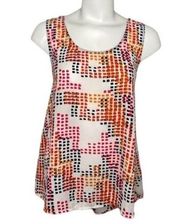 Anthropologie W5 geometric print loose fit swing top size small