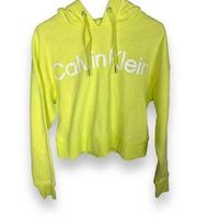 Calvin Klein  Performance neon Cropped Hoodie NWOT