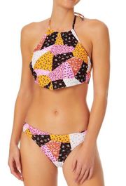 tricot patchwork bikini bottoms