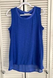 Adrienne Vittadini Blue Sleeveless Tank Top Blouse Medium