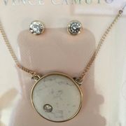 Vince Camuto semiprecious necklace set pave Cryst