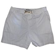 Chaps white long shorts with gold buckle 8