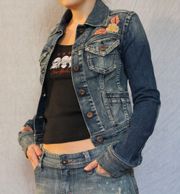 Jeans Y2K Denim Jacket with Embroidery