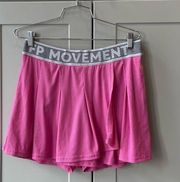 Free People Movement Pink Dou Skirt Skort Tennis Active Large Academia New