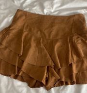 Tan Suede Skort