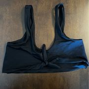 Something Navy Black Knot Front Bikini Top Swim Ocean Swimsuit XL