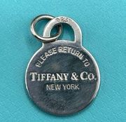 Sterling Silver Medium Return to Tiffany Round Tag Charm