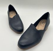 Clarks Loafer Womens 5.5M Navy Blue Leather Juliet Palm Slip-On Loafers NEW
