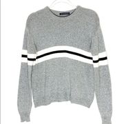 Brandy Melville  gray striped wool blend sweater