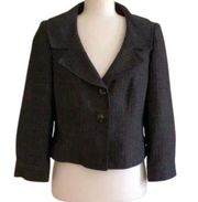 Isabel & Nina Blazer Jacket Multicolor Cropped Tailored Career Office Size 6