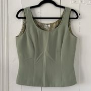 Tahari by Arthur S. Levine Green Top Size 8