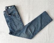 Re/Done The 70s Ultra High Rise Stove Pipe Denim Jeans 27 Medium 3 Blue Wash