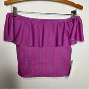 NWT Kortni Jeane Ruffled Around mix n match swim top size small